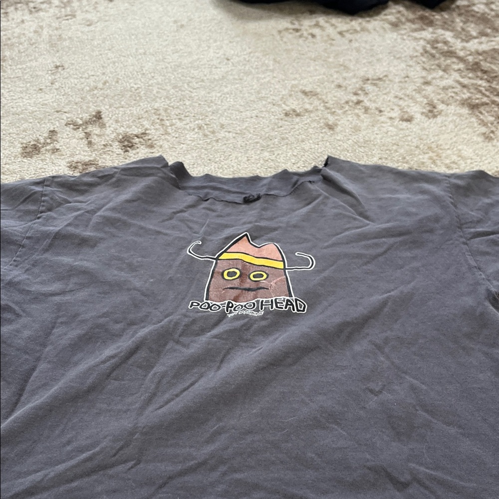 Poo poo head toy machine  Charcoal Tee with Fun Graphic